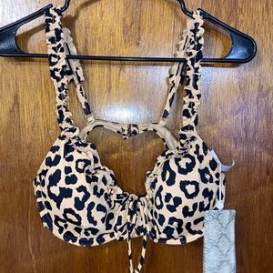 Toluca Angelina ruffle bikini top in Felis